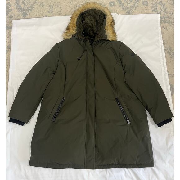 Sam Edelman Loden Faux Fur Trim Short Parka Size 3x - Picture 2 of 5